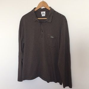 Lacoste Long Sleeve Polo Stipped XXL